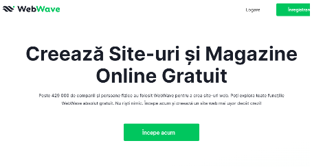 WebWave: Program pentru creare site web gratuit